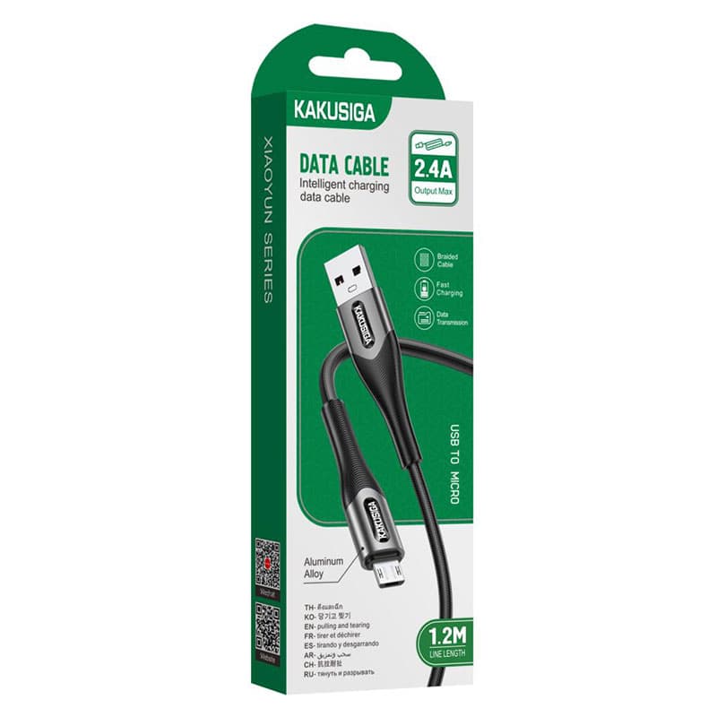 Kaku (KSC-724) - Cablu Date si Incarcare, USB-A la MicroUSB, 18W, 2.4A, 1.2m, Black 1