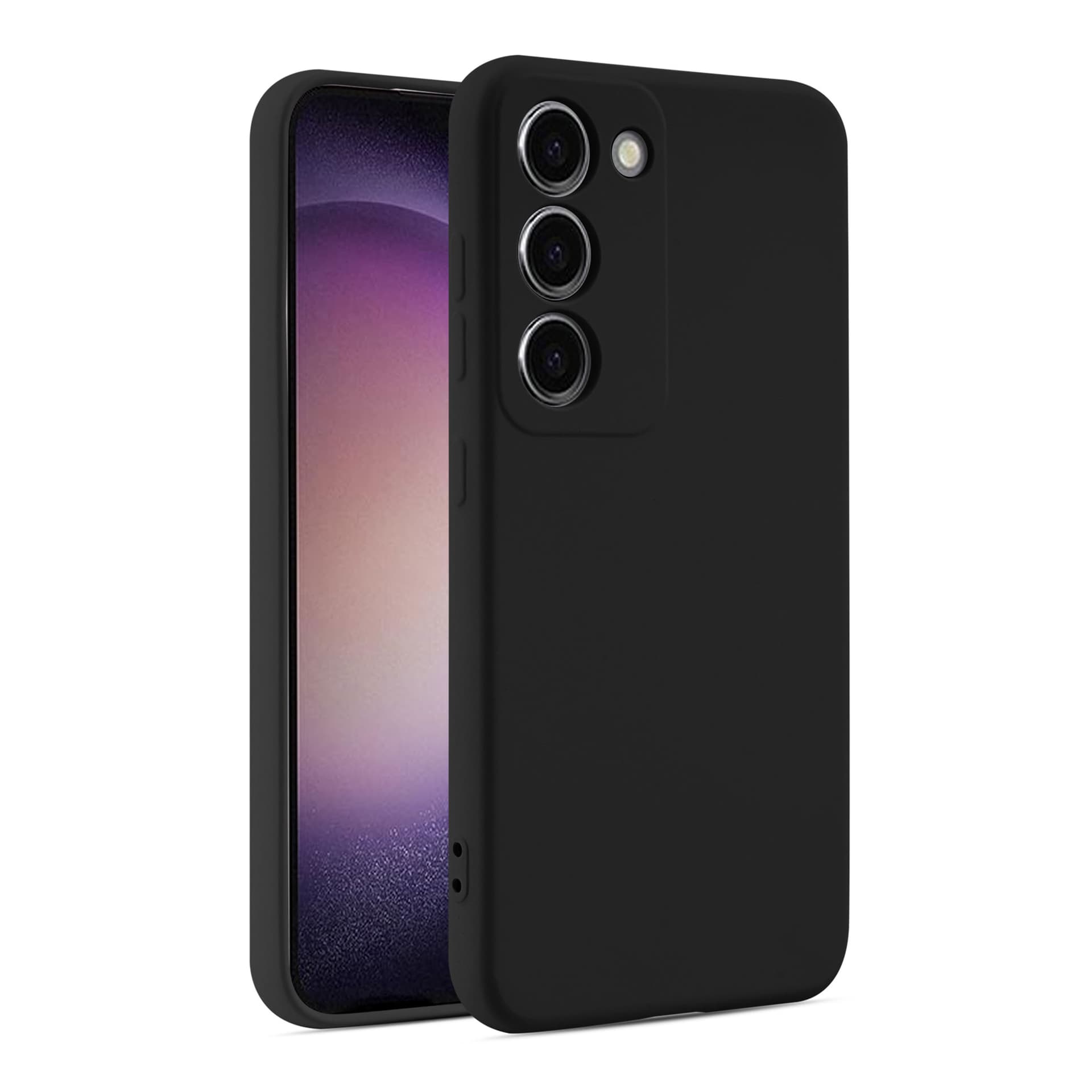 Husa Oppo A57 4G / A57s Luxury Silicone, catifea in interior, protectie camera, Pure Black