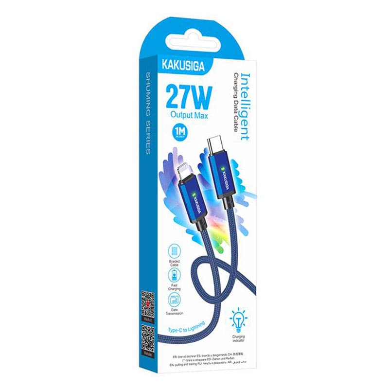 Kaku (KSC-967) - Cablu Date si Incarcare, USB-C la Lightning, PD27W, QC3.0, 1m, Blue 1