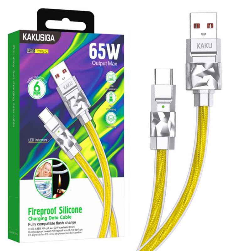 Kaku (KSC-956) - Cablu Date si Incarcare, USB-A la USB-C, 65W, 1m, Gold 1