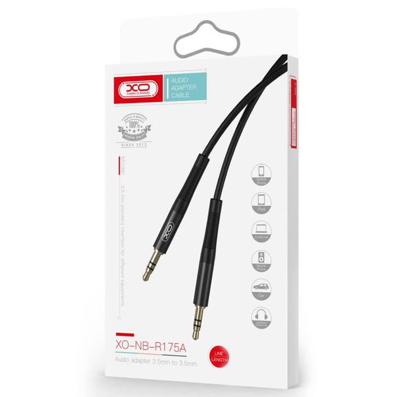 XO (NB-R175B) - Cablu Audio, Jack 3.5mm (M) - la Jack 3.5mm (M) - 2m, Black 1