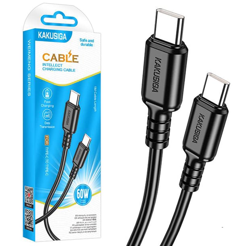 Kaku (KSC-982) - Cablu Date si Incarcare, USB-C, PD60W, QC3.0, 1m, Black 1
