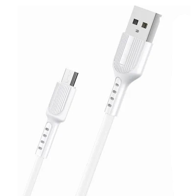 Maxcell (SJX-202) - Cablu Date si Incarcare, USB-A la MicroUSB, 3.1A, 1m, White 1