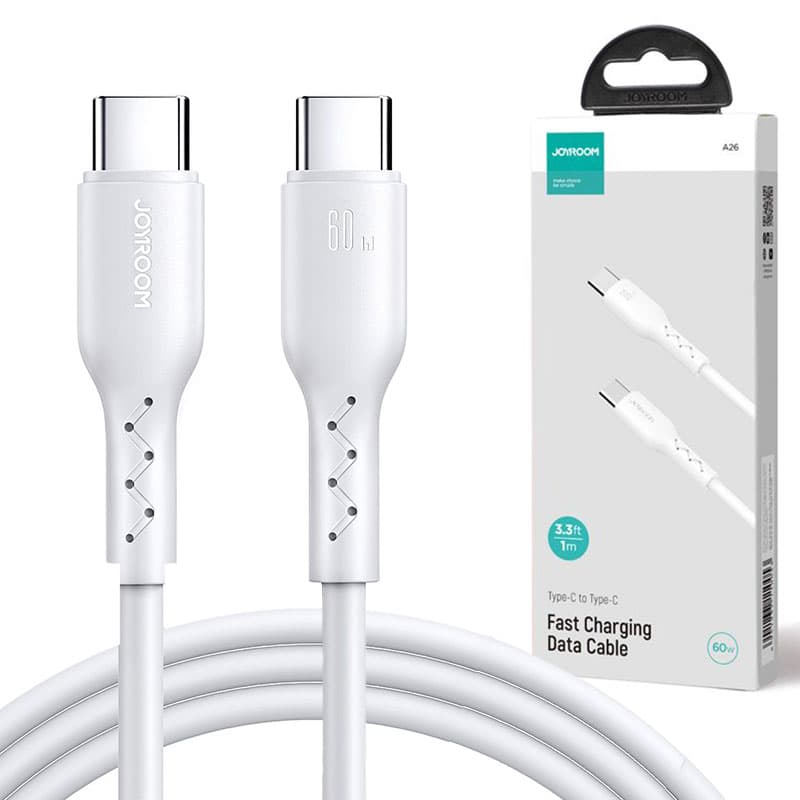 Joyroom (A26-CC3) - Cablu Date si Incarcare, USB-C, PD60W, QC3.0, 3A, 1m, White 1