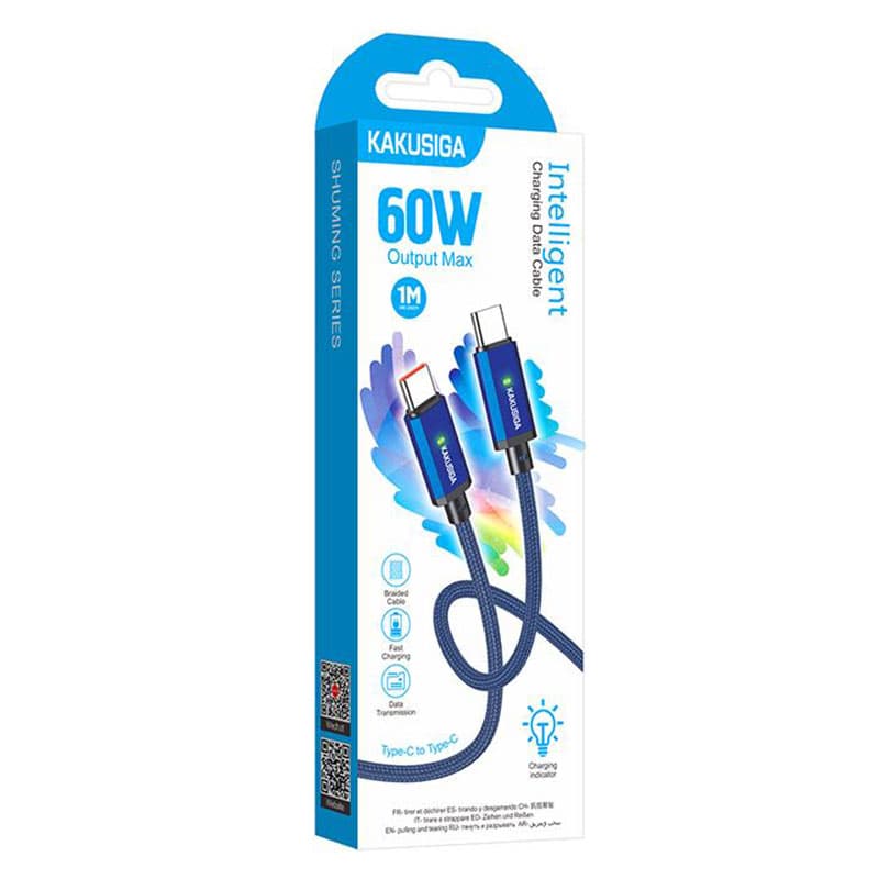 Kaku (KSC-967) - Cablu Date si Incarcare, USB-C, PD60W, QC3.0, 1m, Blue 1