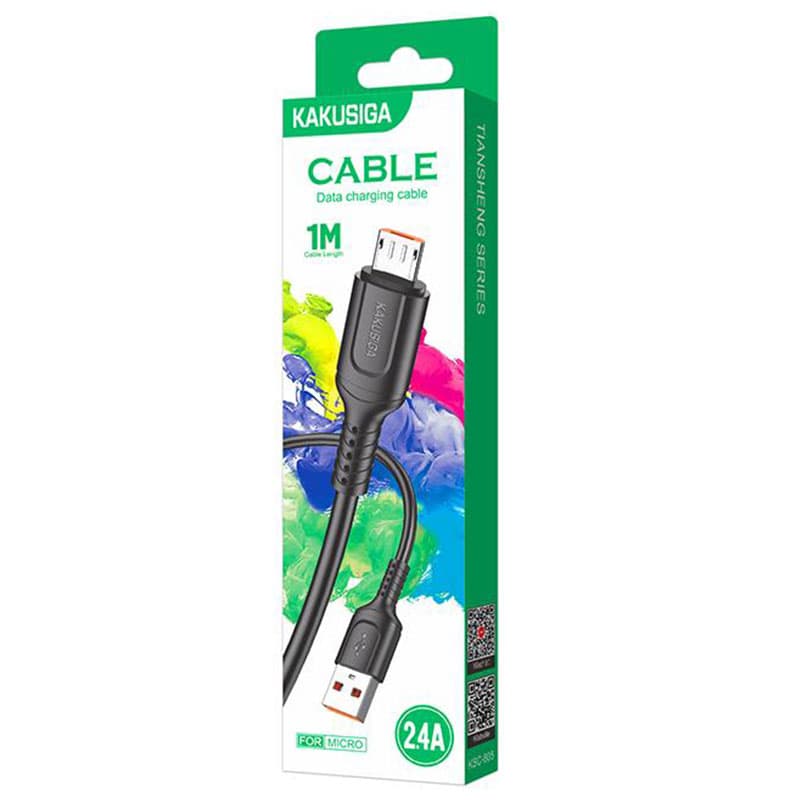 Kaku (KSC-805) - Cablu Date si Incarcare, USB-A la MicroUSB, 18W, 2.4A, 1m, Black 1