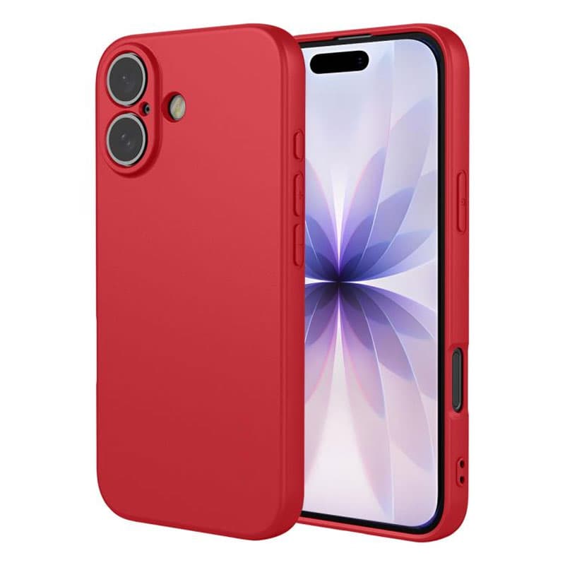 Husa Soft » iPhone 17, MicroFiber, TPU, Pure Red 1