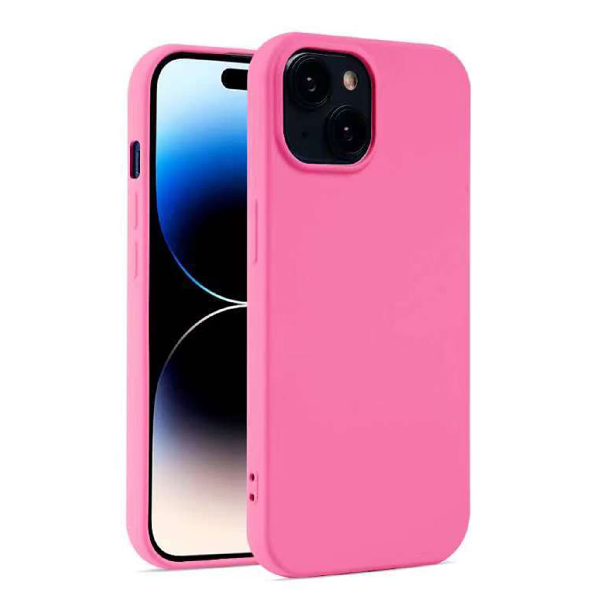 Husa Soft » iPhone 14 Plus, MicroFiber, TPU, Neon Pink 1