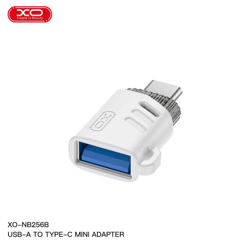 XO (NB256B) - Adaptor OTG Transfer, USB-A la USB-C, 480Mps, White 1