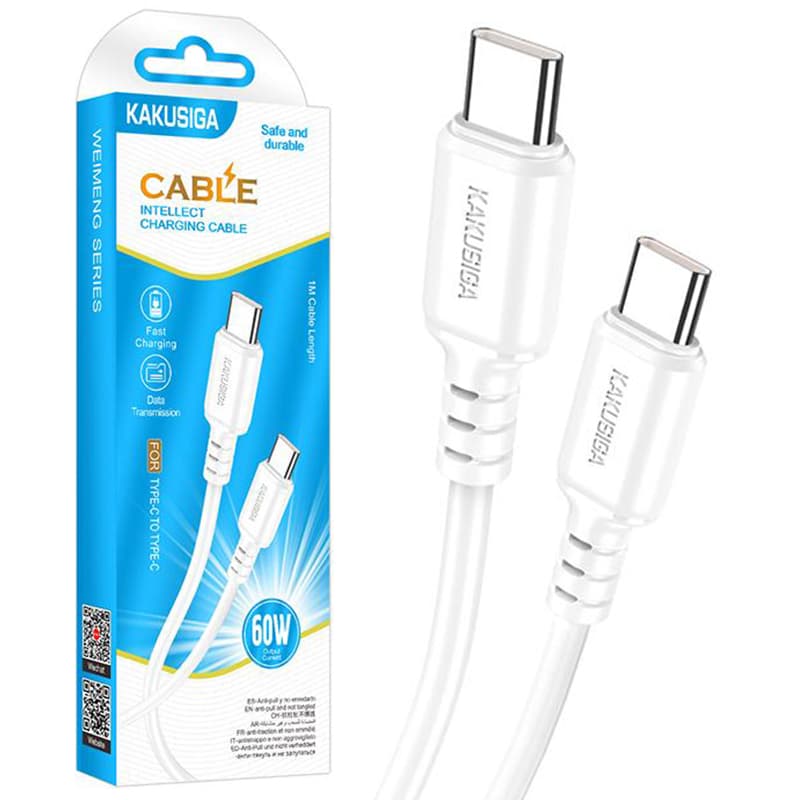 Kaku (KSC-982) - Cablu Date si Incarcare, USB-C, PD60W, QC3.0, 1m, White 1