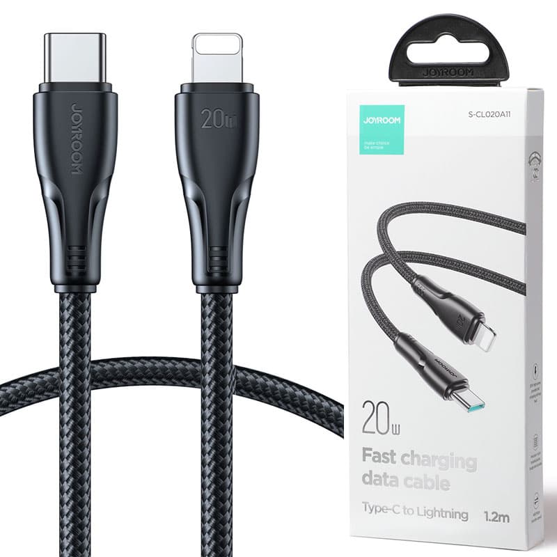 Joyroom (S-A11) - Cablu Date si Incarcare, USB-C la Lightning, PD30W, QC3.0, LED, 1.2m, Black 1