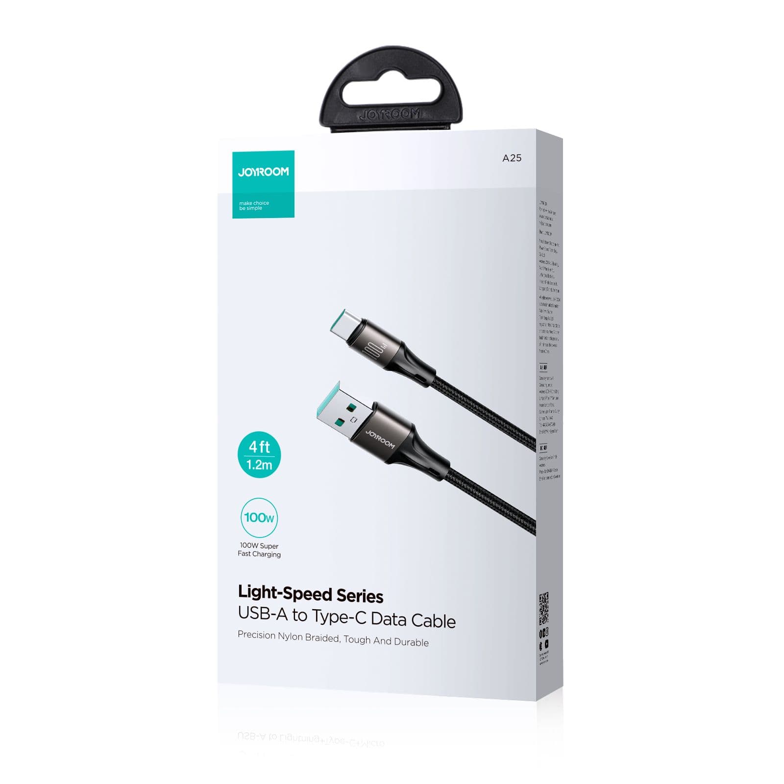 Joyroom (S-A25) - Cablu Date si Incarcare, USB-A la USB-C, 3A, 2m, Black 1