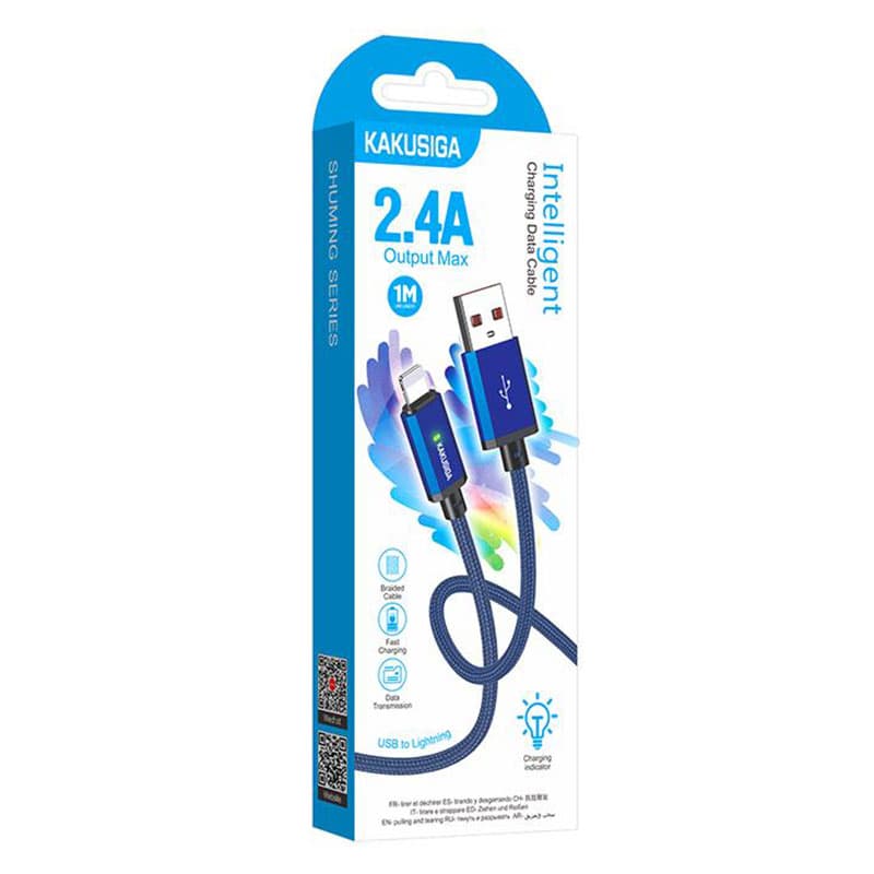 Kaku (KSC-967) - Cablu Date si Incarcare, USB-A la Lightning, 18W, 2.4A, 1m, Blue 1