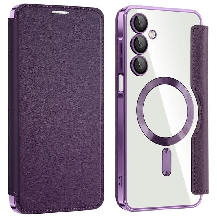 Husa MagFlip » Samsung A26, Magnet, RFID protect, Leather, Chrome Edge, Purple 1