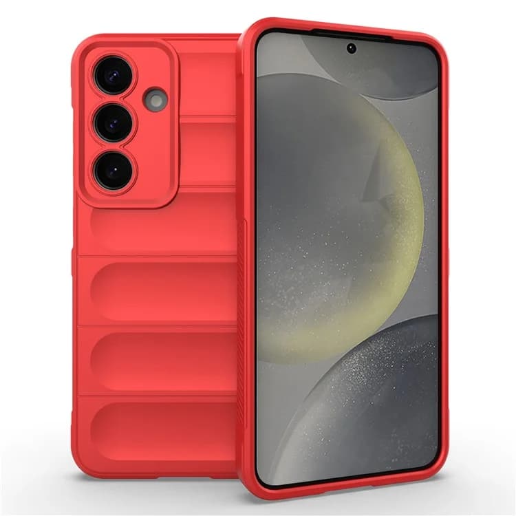 Husa Motorola Moto G85, Wave Silicone, protectie camera, catifea in interior, pure red 1