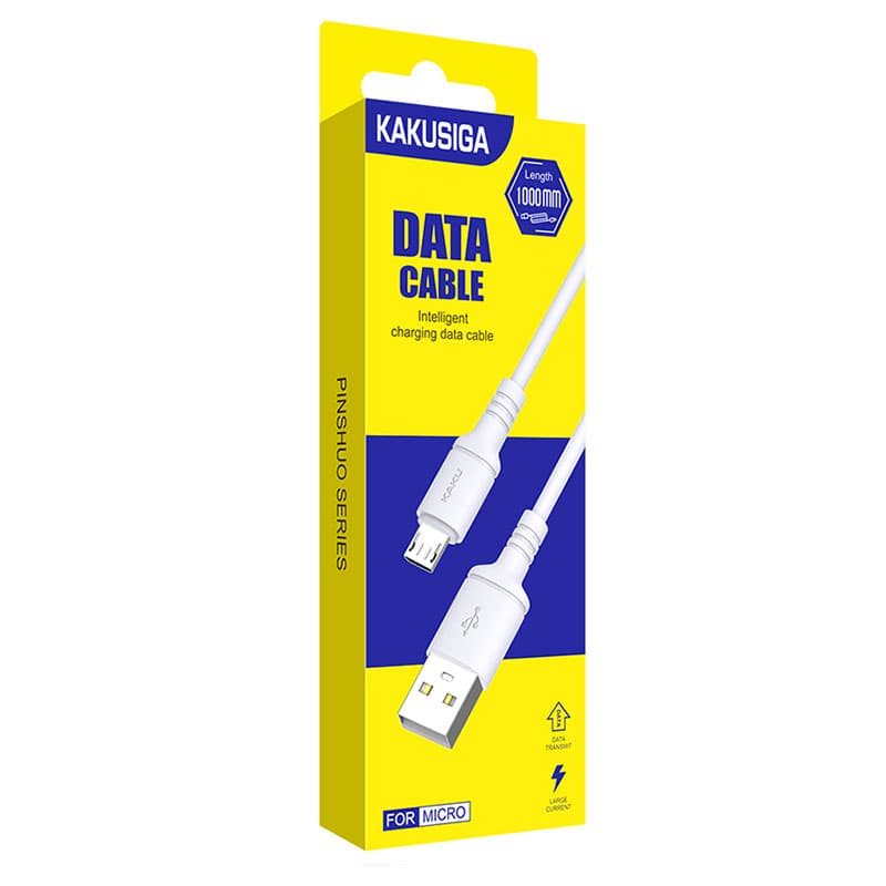 Kaku (KSC-419) - Cablu Date si Incarcare, USB-A la MicroUSB, 18W, 2.4A, 1m, White 1