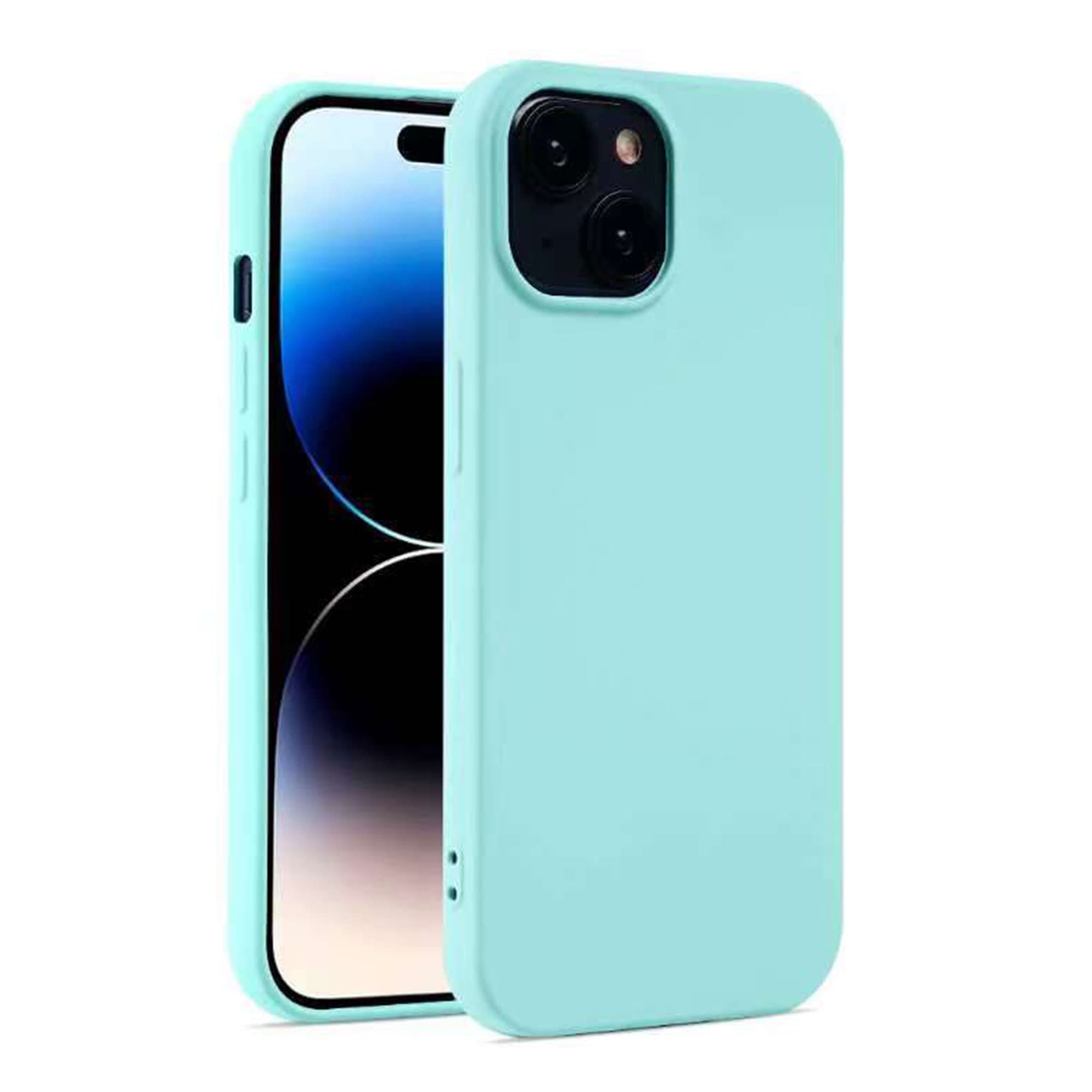 Husa Soft » iPhone 14 Pro Max, MicroFiber, TPU, Turquoise 1