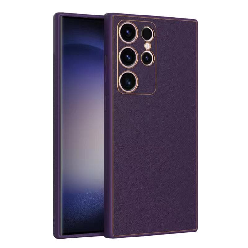 Husa Yolo » Xiaomi Redmi Note 11 Pro, Eco-Leather, TPU Edge, Purple 1