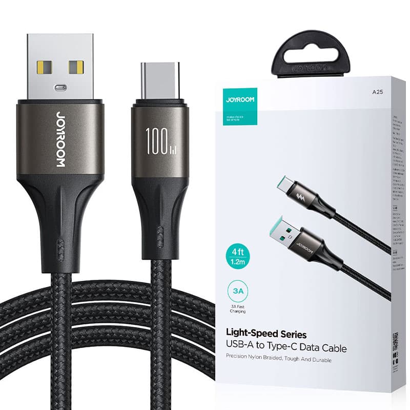 Joyroom (S-A25) - Cablu Date si Incarcare, 100W, USB la USB-C, Fast, 1.2m, Black 1