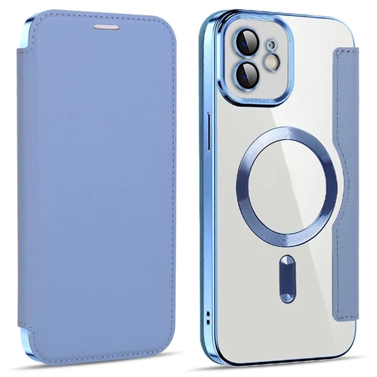 Husa MagFlip » iPhone 11, Magnet, RFID protect, Leather, Chrome Edge, Sky Blue 1