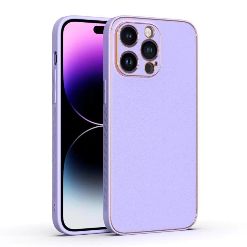Husa Yolo » iPhone 15 Pro Max, Eco-Leather, TPU Edge, Lila 1