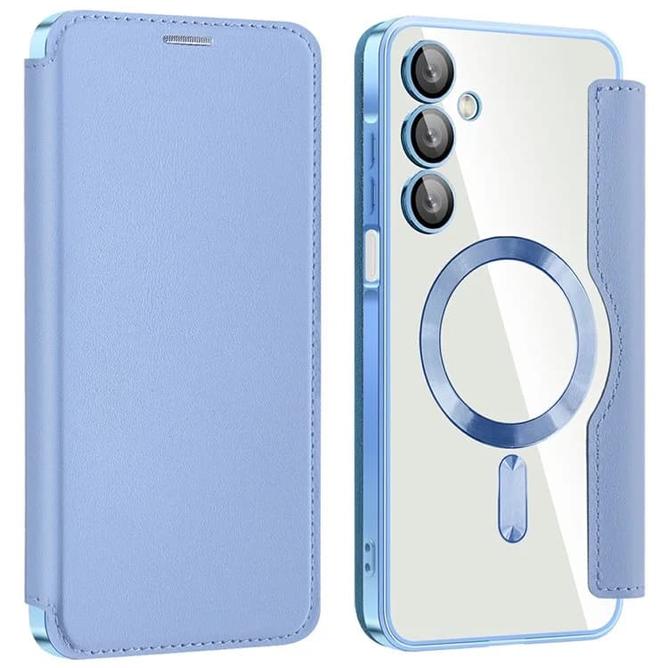 Husa MagFlip » Samsung A26, Magnet, RFID protect, Leather, Chrome Edge, Sky Blue 1
