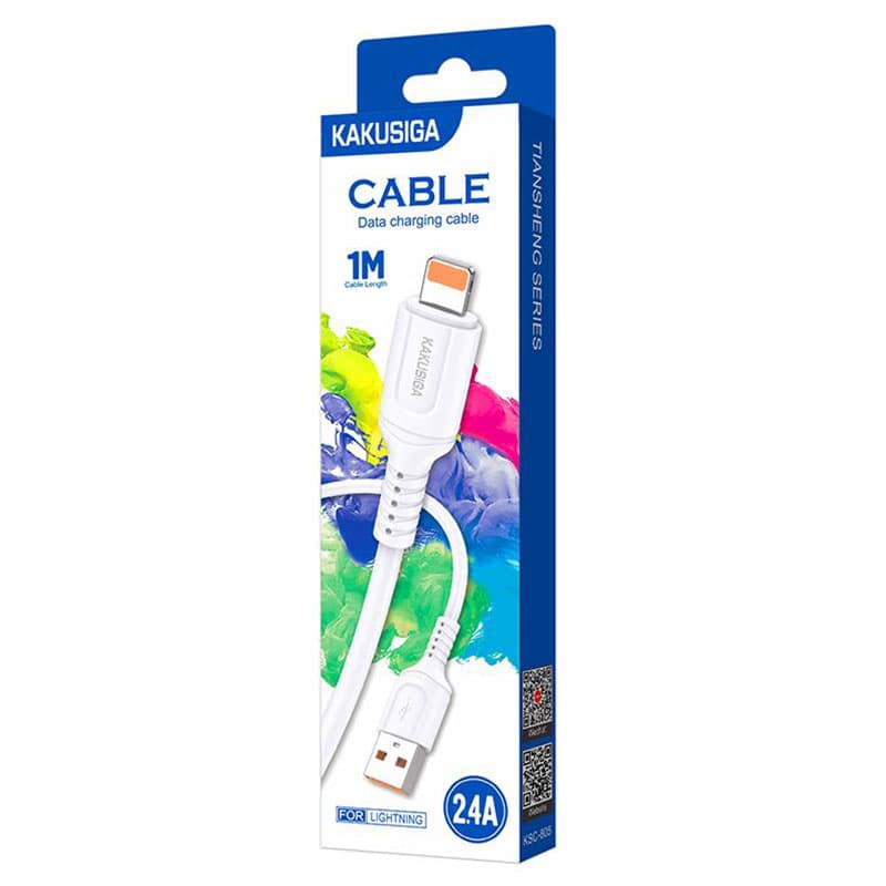 Kaku (KSC-805) - Cablu Date si Incarcare, USB-A la Lightning, 18W, 2.4A, 1m, White 1