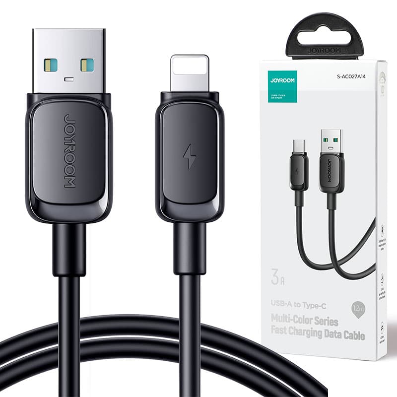 Joyroom (S-AL012A14) - Cablu Date si Incarcare, USB-A la Lightning, 3A, 1.2m, Black 1
