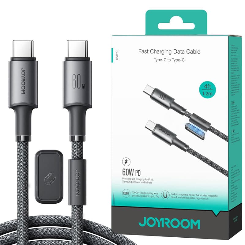 Joyroom (S-A50) » Cablu Date si Incarcare, USB-C, PD60W, FastCharge, 1.2m, Dark Grey 1