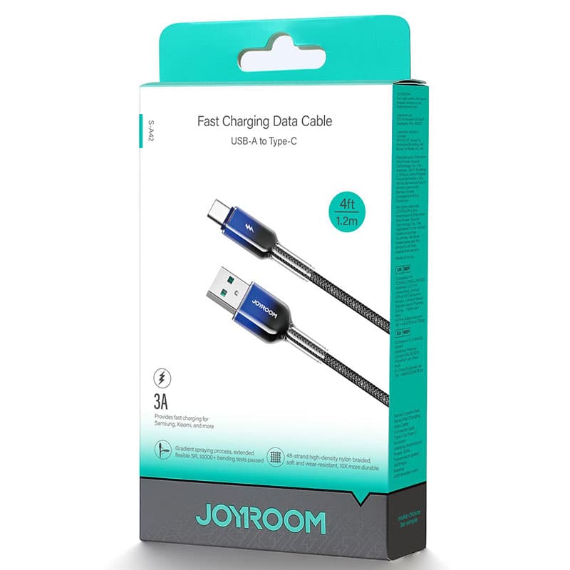 Joyroom (S-A42) » Cablu Date si Incarcare, USB la USB-C, 3A, FastCharge, 1.2m, Black 1