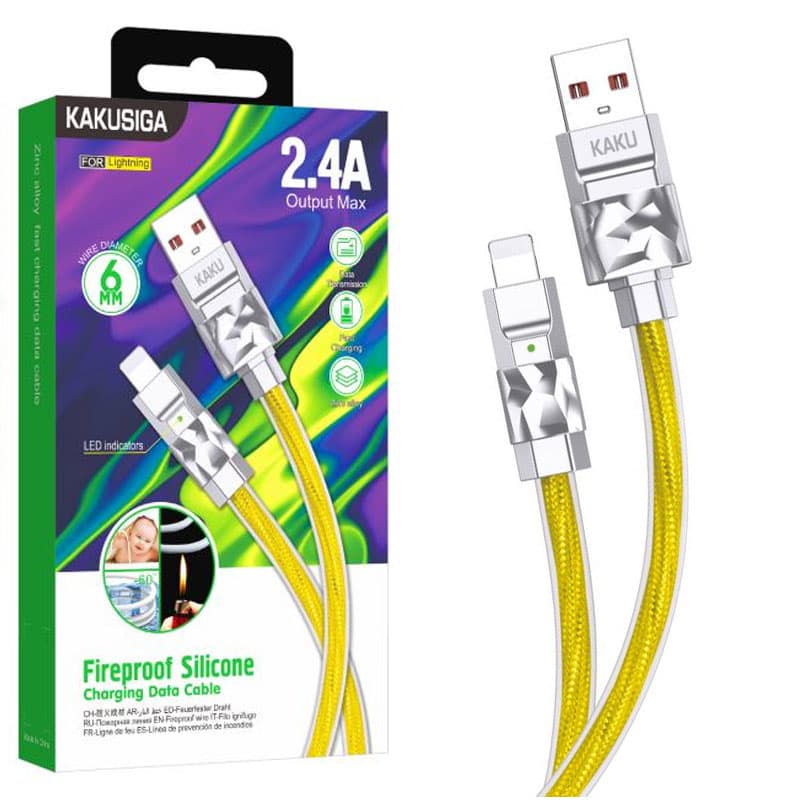 Kaku (KSC-956) - Cablu Date si Incarcare, USB-A la Lightning, 2.4A, 1m, Gold 1