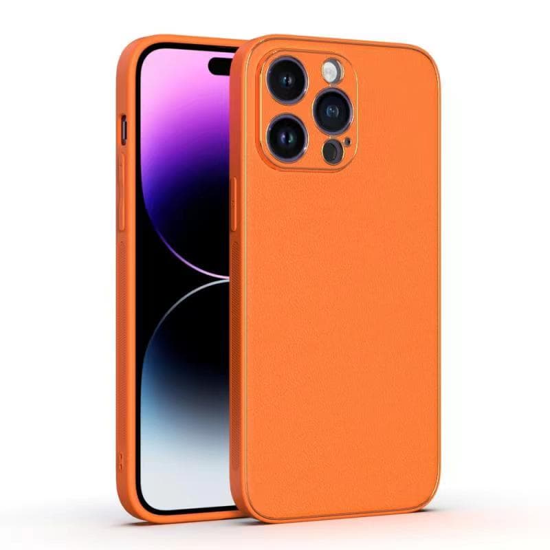 Husa Yolo » iPhone 13 Pro, Eco-Leather, TPU Edge, Orange 1