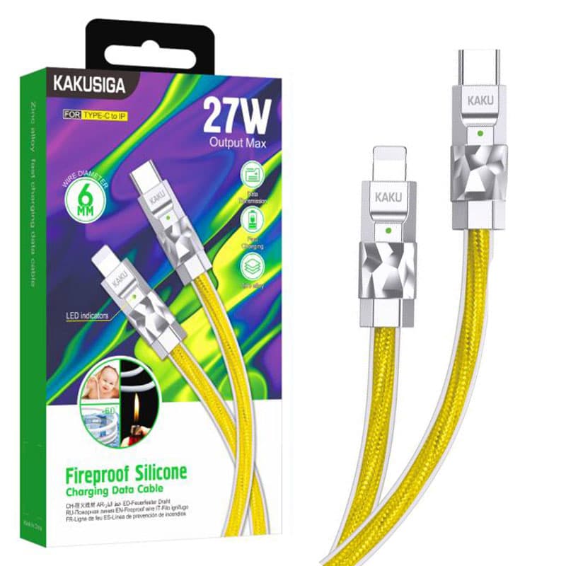 Kaku (KSC-956) - Cablu Date si Incarcare, USB-C la Lightning, PD27W, QC3.0, 1m, Gold 1