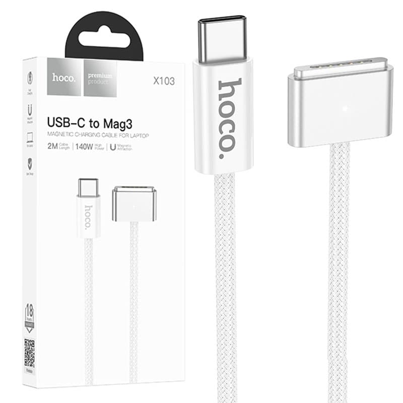 Hoco (X103) - Cablu Incarcare Magnetic USB-C la Mag3, 140W, 2M, White 1