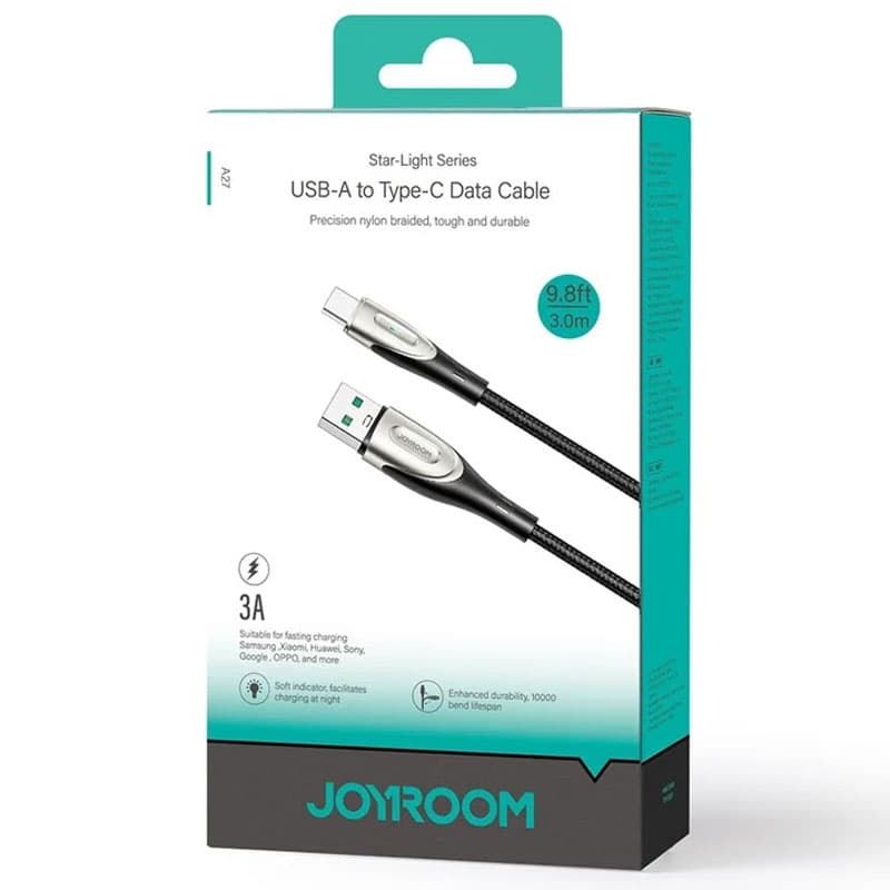 Joyroom (SA27-AC3) - Cablu Date si Incarcare, USB-A la USB-C, 3A, Fast, 1.2m, Black 1