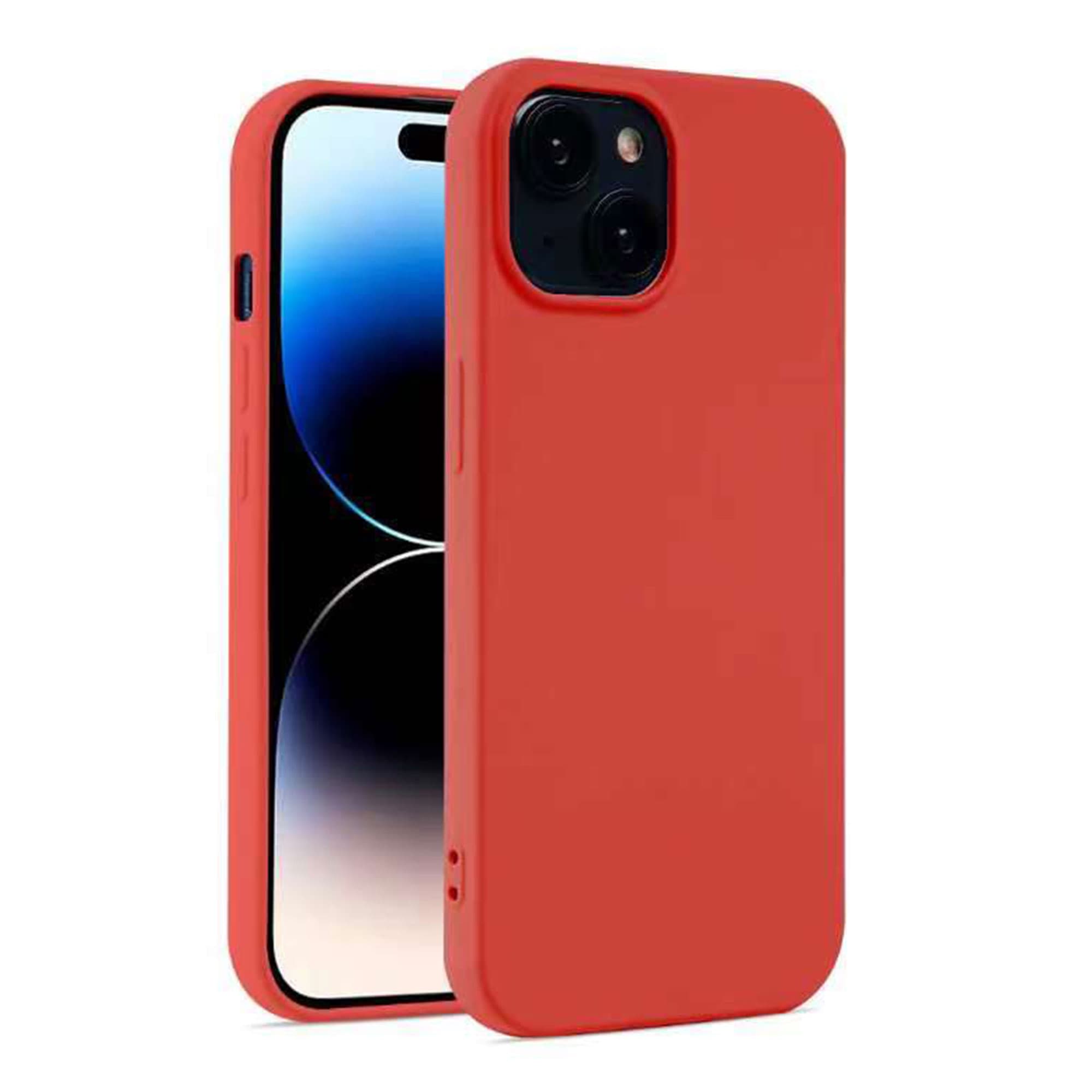 Husa Soft » iPhone 15 Plus, MicroFiber, TPU, Pure Red 1