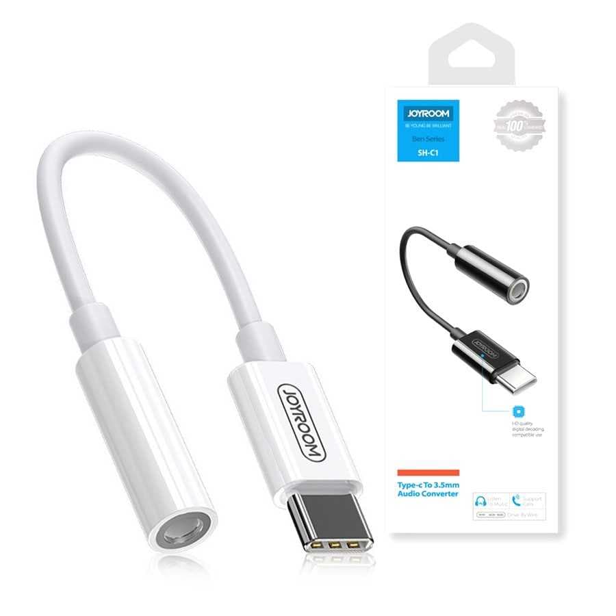 Joyroom (SH-C1) - Cablu Audio, USB-C la Jack 3.5mm (F) - 12cm, White 1