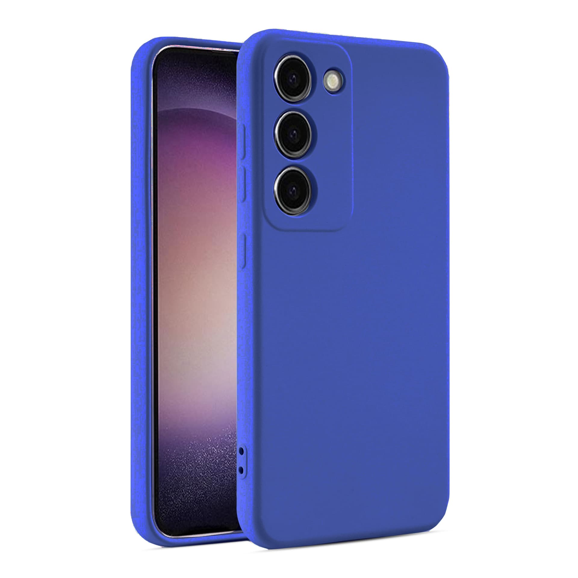 Husa Samsung A04s Luxury Silicone, catifea in interior, protectie camera, Navy Blue
