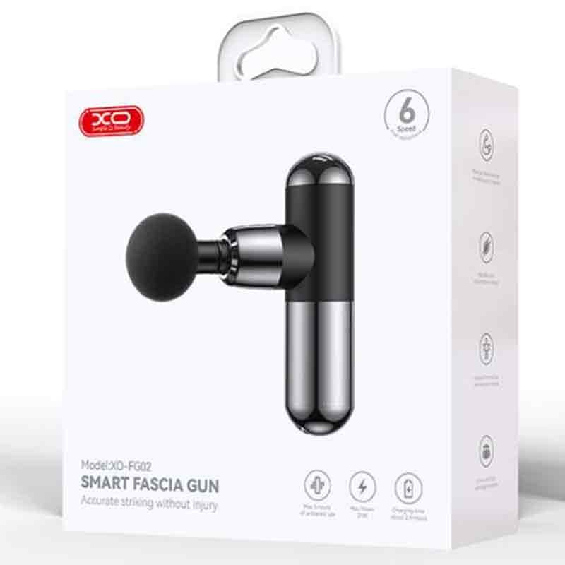 XO (FG02) - Aparat de Micro Masaj, 900mAh, 6 trepte de viteza, Fascia Gun, TARNISH 1