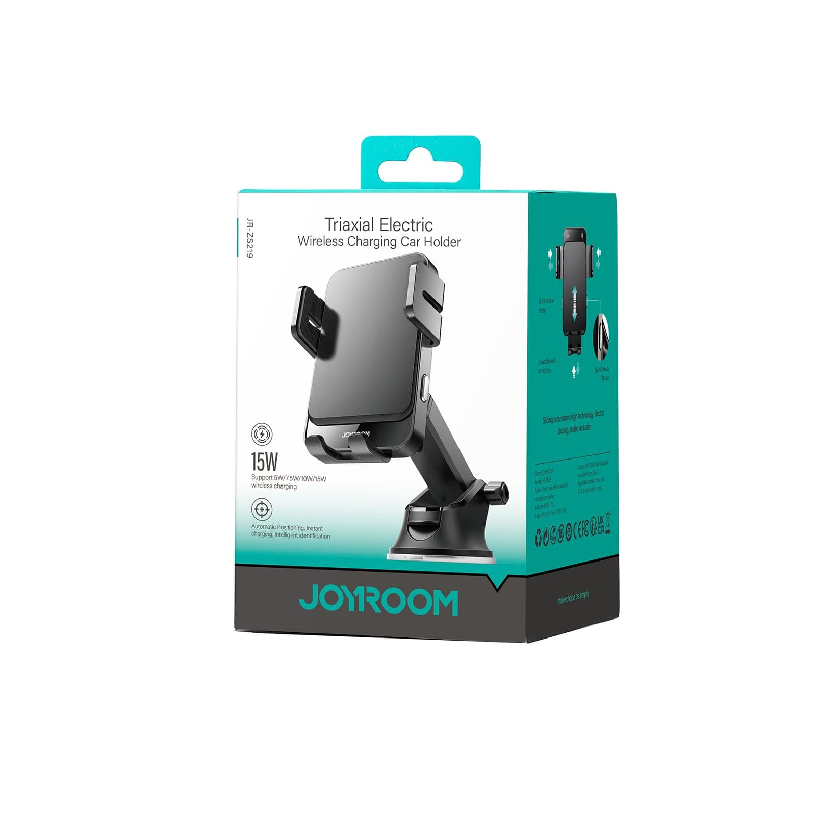 Joyroom (JR-ZS219) - Suport Auto cu incarcare Wireless, montaj Bord, AutoSense, MultiAngle, Black 1