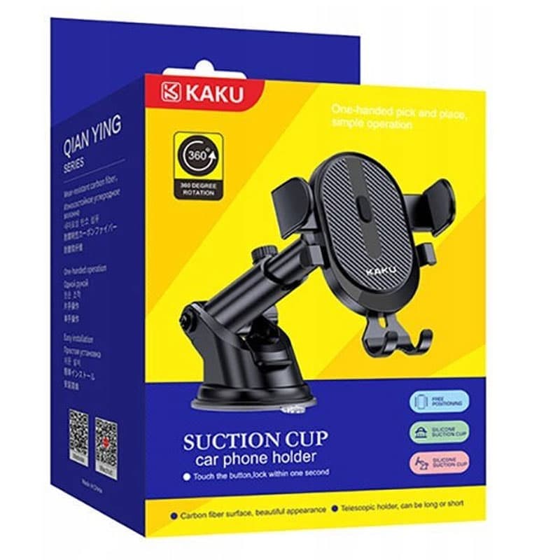 Kaku (KSC-468) - Suport Auto, cu cleme laterale, montaj Bord, MultiAngle, brat ajustabil, Black 1