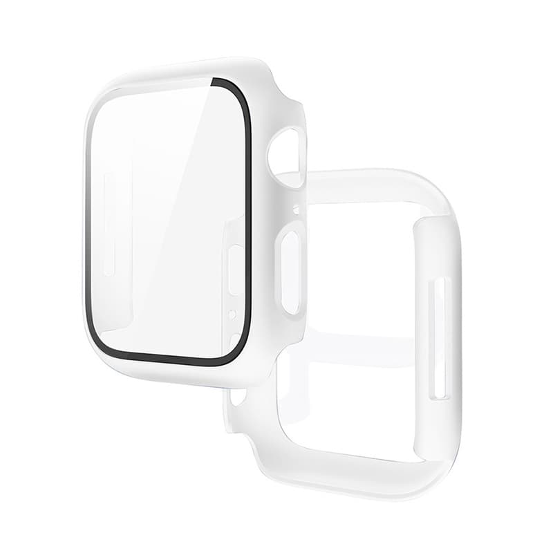 Hoco (WS3) - Rama protectie cu folie integrata, iWatch Series 7/8, PC, (45mm) - White 1