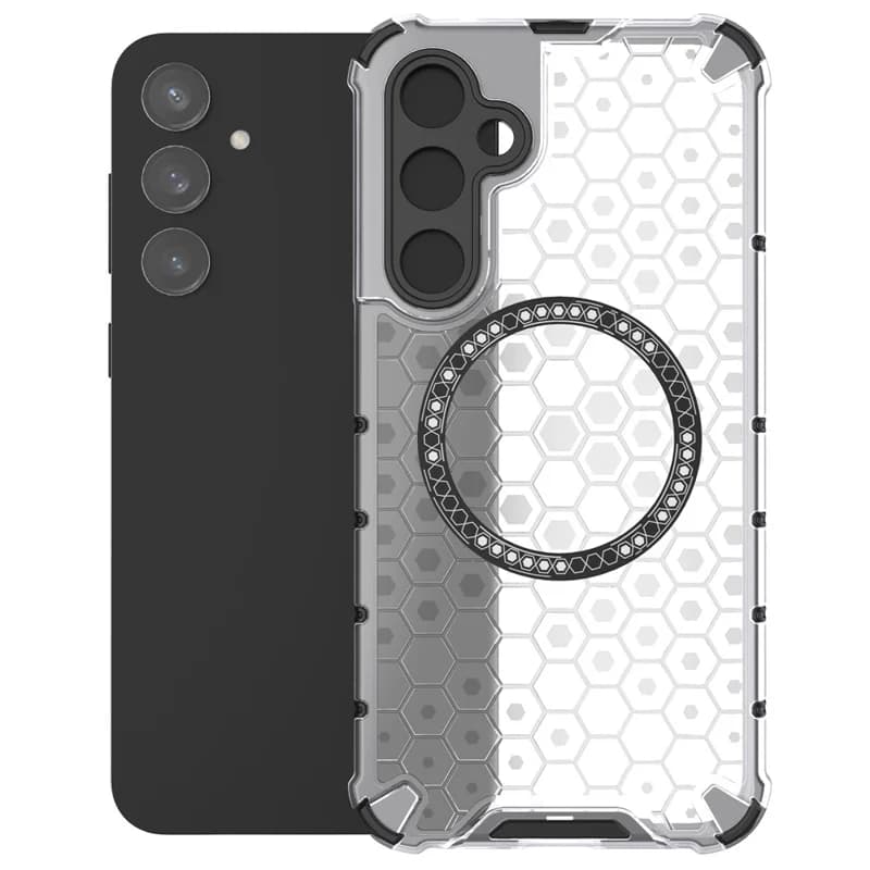 Husa HoneyComb » Samsung S23 FE, Magnet MagCase, AntiDrOppo Corners, White 1