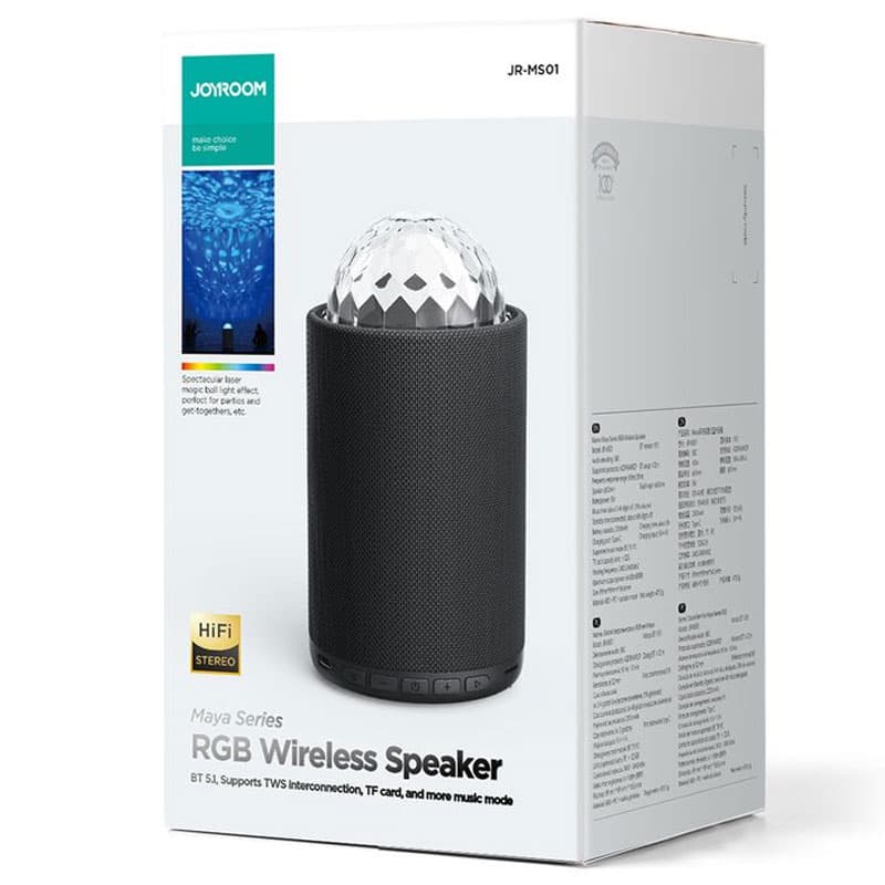 Joyroom (JR-MS01) - Boxa Portabila, BT 5.1, cu LED, 2200mAh, 8W, Black 1