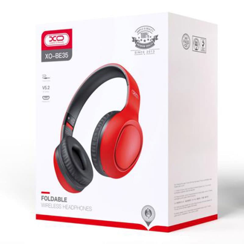 XO (BE35) - Casti Wireless, Over Ear, BT 5.2, 100h StandBy, Gaming, Elegant, Red 1