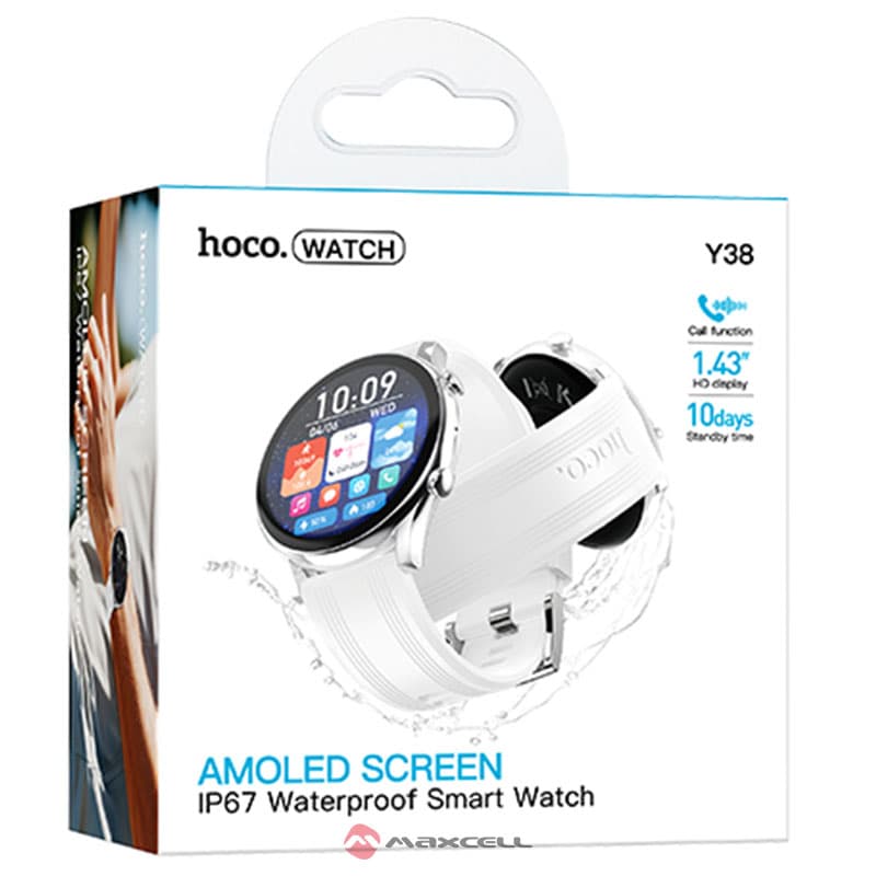 Hoco (Y38) - Ceas SmartWatch, BT 5.3, AMOLED, 300mAh, Silver 1