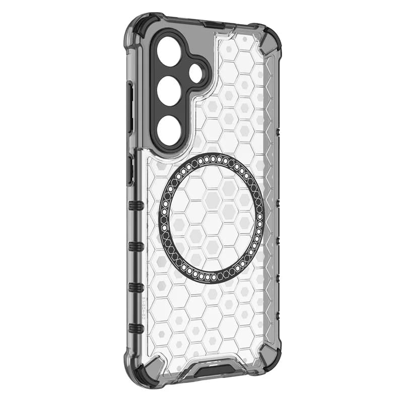 Husa HoneyComb » Samsung S25 Plus, Magnet MagCase, AntiDrOppo Corners, White 1