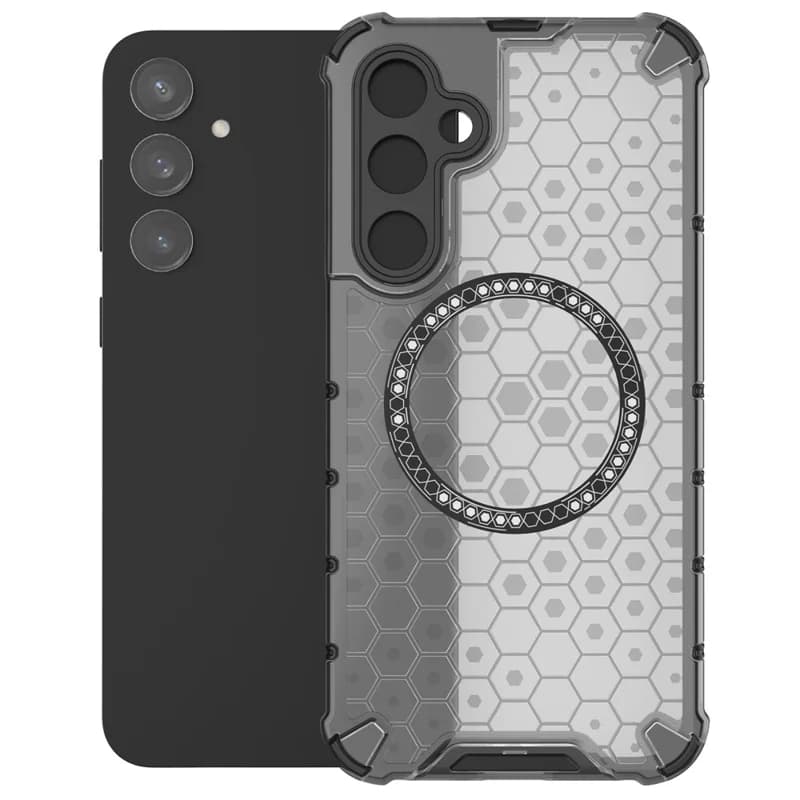Husa HoneyComb » Samsung S23 FE, Magnet MagCase, AntiDrOppo Corners, Grey 1