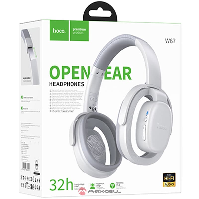 Hoco (W67) - Casti Wireless, Over Ear, BT 5.4, Reducere zgomot ANC, Grey 1