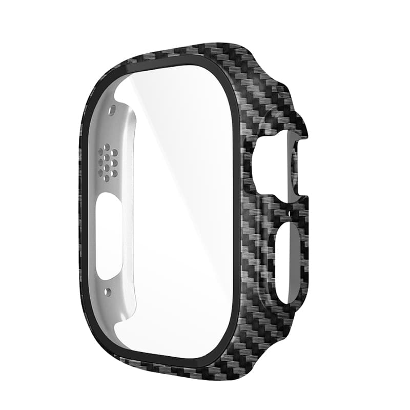 Hoco (WS6) - Rama protectie cu folie integrata, iWatch Ultra, 3D PC, (49mm) - Carbon 1